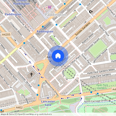 Sussex Gardens, Hyde Park, W2, London