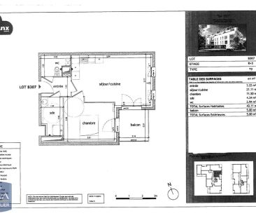 Appartement à louer 2 pièces 43.11m² - Photo 4