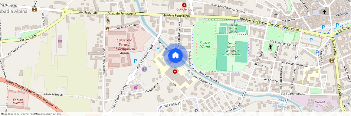 Pinerolo, Via Brigata Cagliari - Zona Ospedale