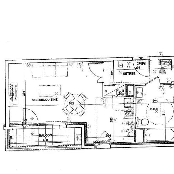 Appartement à louer 2 pièces 46.82m² - Photo 2