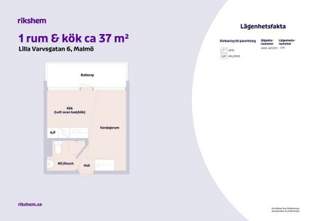 Lilla Varvsgatan 6, lgh 1215, Västra Hamnen - Foto 2