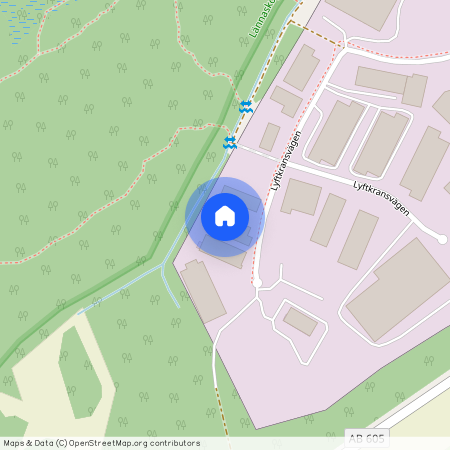 Lyftkransvägen, Skogås