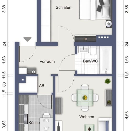 Blömker! Attraktive 2,5-Raum Wohnung in der Gladbecker Innenstadt! - Foto 1