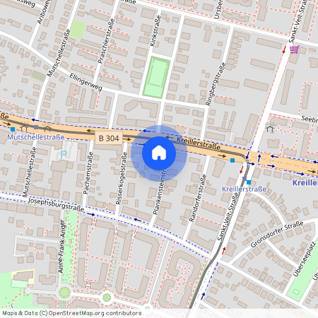 Plankensteinstraße, 81673 München Berg am Laim ca. 4, 9 km east of Munich-center