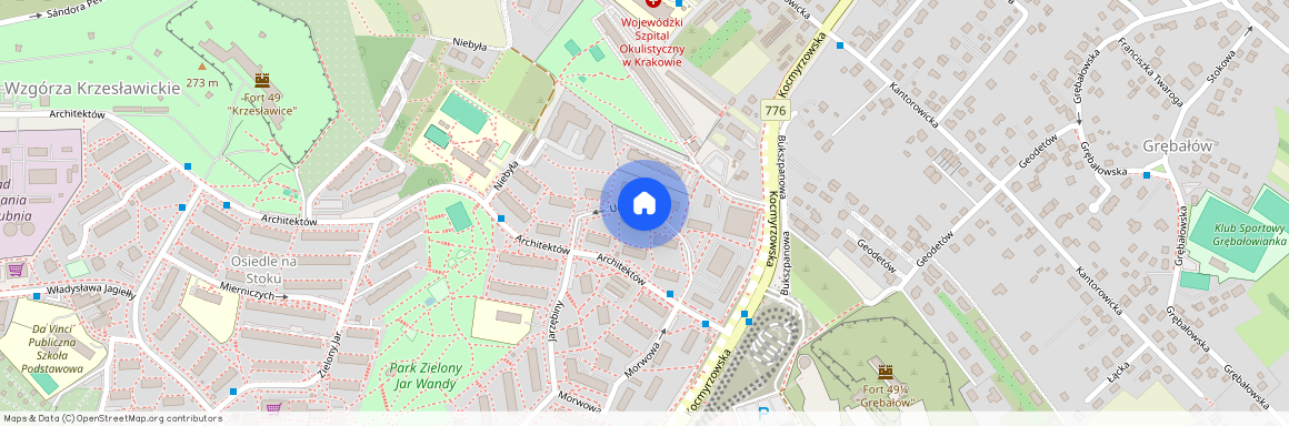 ul. Urbanistów, Wzgórza Krzesławickie, Wzgórza Krzesławickie, Kraków, małopolskie