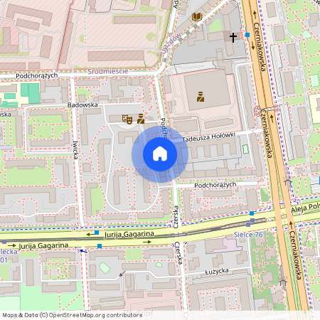 ul. Podchorążych, Sielce, Mokotów, Warszawa, mazowieckie