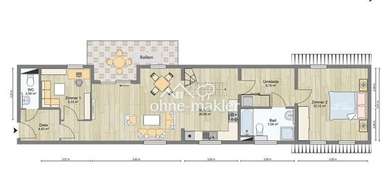 Außergewöhnliche 5-Raumwohnung Maisonette in Greifswald in zentraler Lage - Photo 3