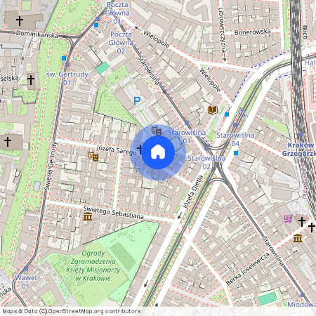 ul. Józefa Sarego 22, Stradom, Stare Miasto, Kraków, małopolskie