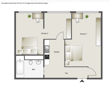 Helles, möbliertes Zimmer in 2er-WG – München, Strehleranger 5 - Photo 1