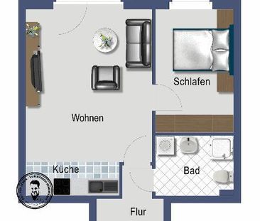 Halstenbek ….Ortsteil Zuhause ….. 2 Zimmer Wohnung in ruhiger Lage in Halstenbek zu mieten - Foto 1