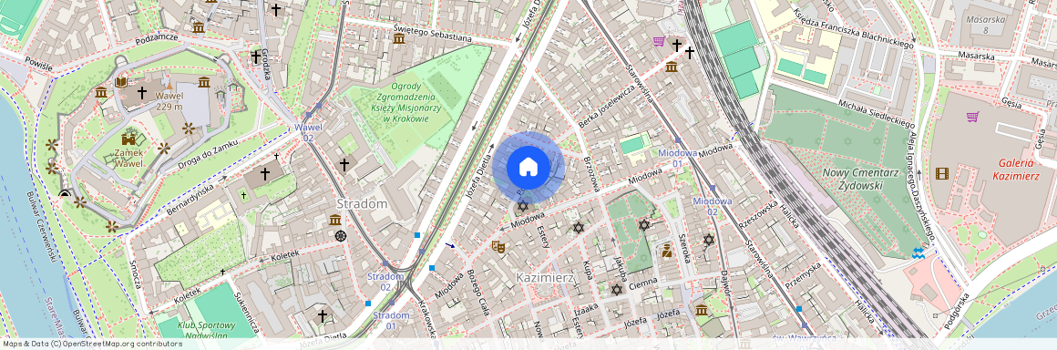 ul. Podbrzezie, Kazimierz, Stare Miasto, Kraków, małopolskie