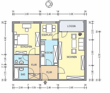 Sanierte geräumige 2-Zimmerwohnung mit Ausblick ins Grüne sucht Nac... - Foto 1