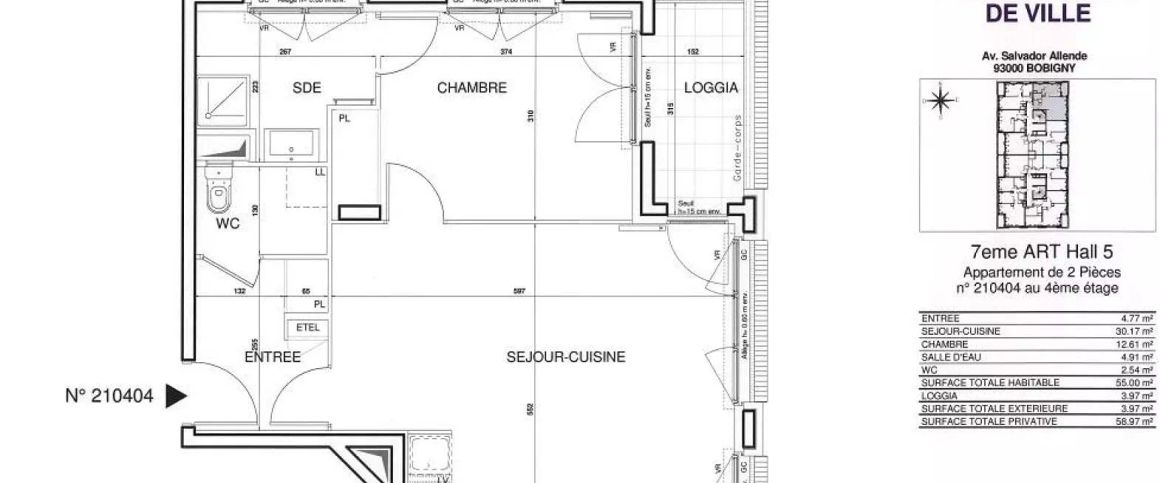 location Appartement T2 DE 55.2m² À BOBIGNY - Photo 1