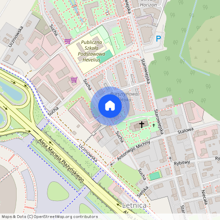 ul. Sucha, Letnica, Gdańsk, pomorskie