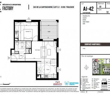Appartement 2 pièces – 44 m² - Photo 1