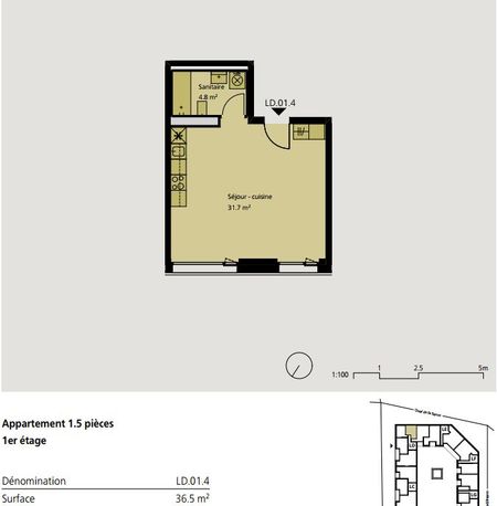 1.5 Zimmer, 36 m², 1. Stock - Photo 3