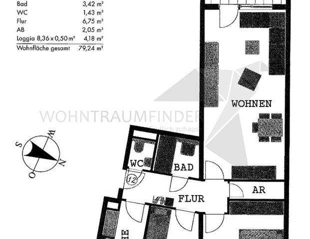 Tolle 3-Raum-Wohnung mit Balkon in Marienthal - Foto 1