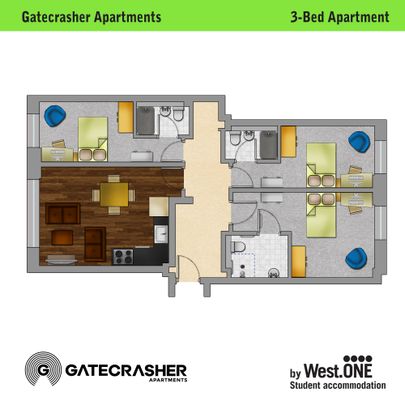 Student Apartment 3 bedroom, City Centre, Sheffield - Photo 1