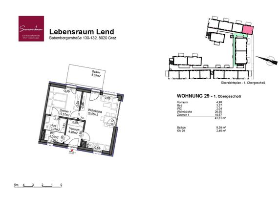 Lebensraum Lend - Geförderte 2-Zimmer-Wohnung mit Balkon - Photo 1