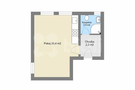 Pronájem 1kk, 26 m - Fotografie 4