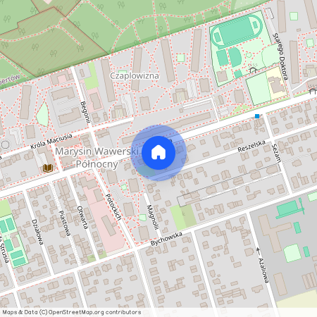 ul. Korkowa, Marysin Wawerski, Wawer, Warszawa, mazowieckie