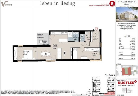 Neubauhit - 3-Zimmerwohnung mit Balkon in Hofruhelage | Fertigstellung 2025 - Foto 1