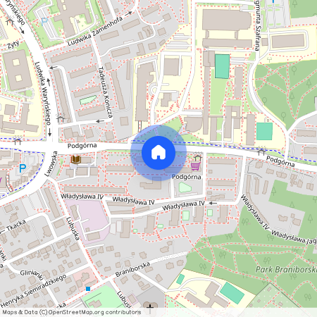 ul. Podgórna, Osiedle Braniborskie, Centrum, Zielona Góra, lubuskie