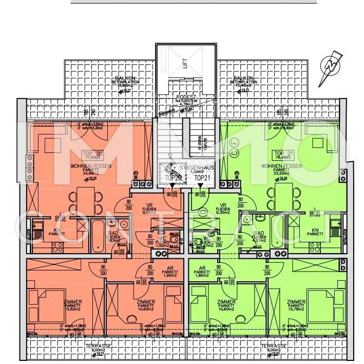 **AB SOFORT** Exklusive 3-Zimmer Dachgeschoss-Wohnung mit 2 Terrassen - Bismarckstraße 16 - Top 20 - Foto 1