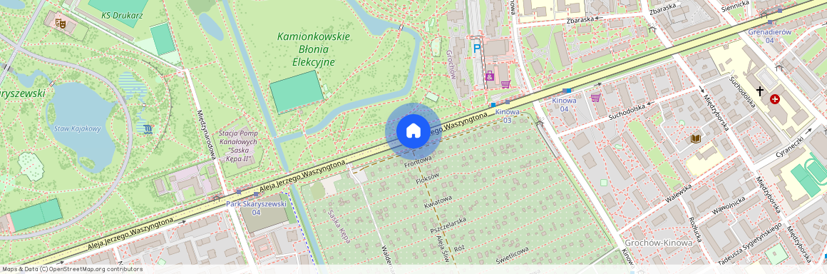 mazowieckie, Warszawa, Praga-Południe, Saska, Kępa, Aleja, Jerzego, Waszyngtona