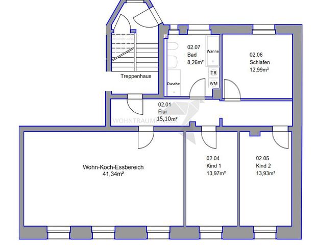 NEU sanierte 4 Raum-Whg. mit großem Wohn-Koch-Essbereich, Tageslichtbad und schönem Hausgarten - Foto 1