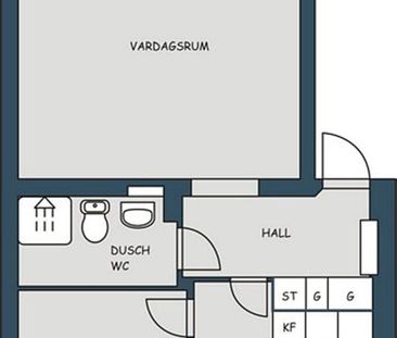 2 Rum och kök, Lasarettet - Photo 1