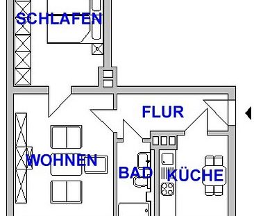 2-Raum-Wohnung mit Einbauküche - Photo 3