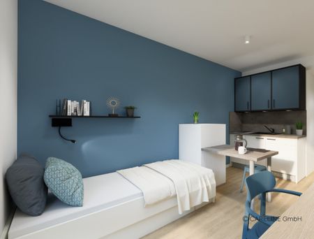 Smartes 1-Zimmer-Apartment für Studierende im Quartillion Wiesbaden - Photo 2