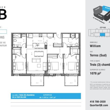 Appartement 3 chambres et 2 salles de bain - Photo 4