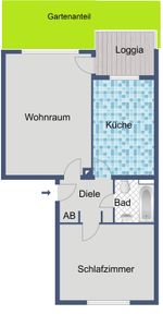 Erdgeschosswohnung mit Balkon und Gartenanteil in Bad Soden am Taunus - Foto 4