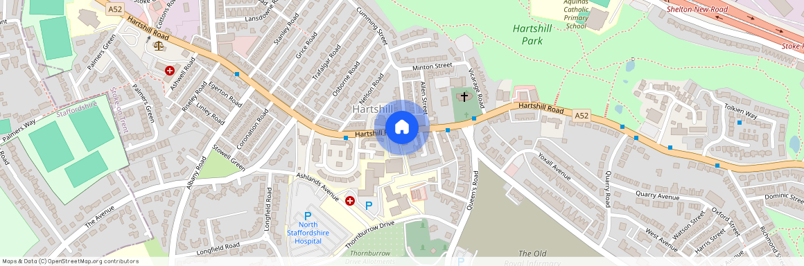 Hartshill Road, Hartshill, Stoke-on-Trent, ST4