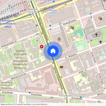 Warszawa, Śródmieście, Tytusa, Chałubińskiego