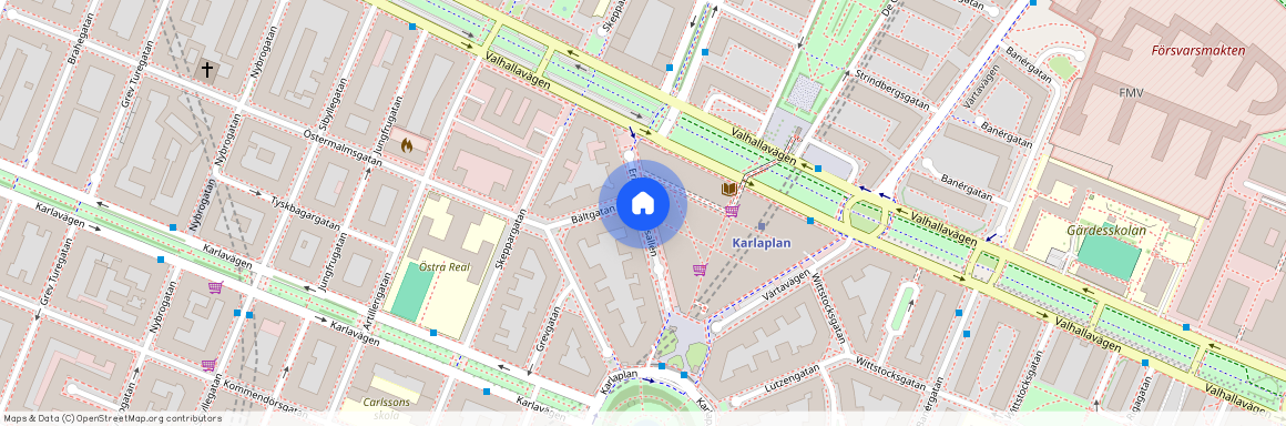 Erik Dahlbergsallén, Stockholm