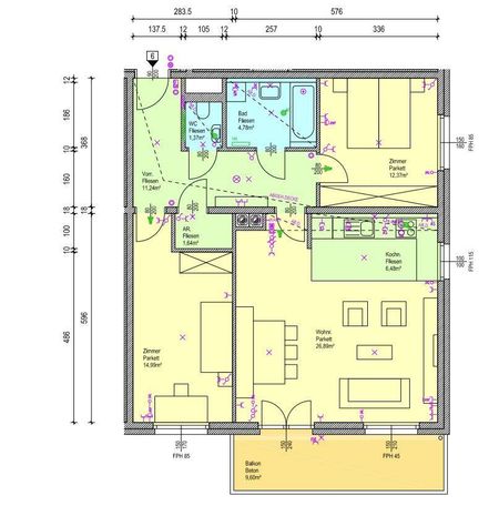 Lichtdurchflutete 3-Zimmerwohnung mit Balkon - Foto 5