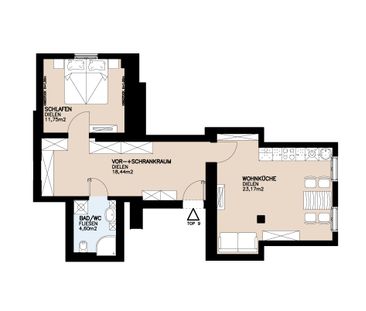Geförderte Altbauwohnung mit Wohnküche in 2 Zimmern - Photo 6