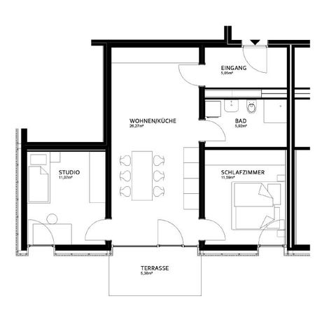 Startwohnungen für Jungfamilien - 3-Zimmer-Wohnung im Obergeschoss - Photo 4