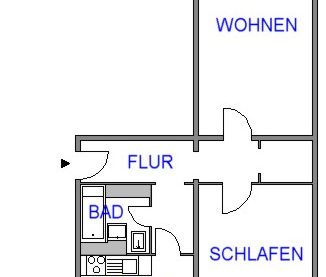 Mit Blick zum Rosenhof gelegene 2-Raum-Wohnung - Foto 3