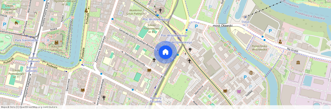 ul. gen. Józefa Haukego-Bosaka, Przedmieście Oławskie, Krzyki, Wrocław, dolnośląskie