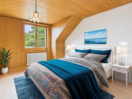 Charming 5.5-room apartment with gallery and lake view in Twann - Photo 5