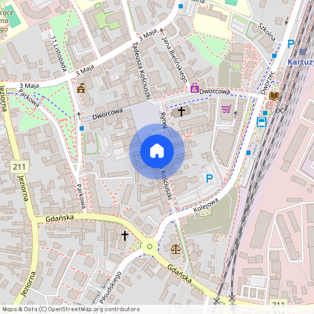 ul. Tadeusza Kościuszki, Kartuzy, Kartuzy, kartuski, pomorskie