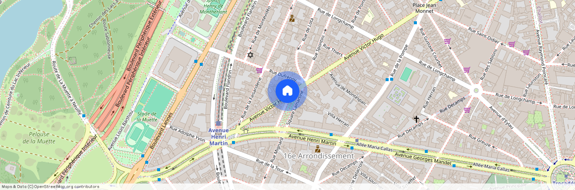 Rue du Bouquet de Longchamp entre Rue Boissière et Rue de Longchamp 75116 Paris (16e arrondissement)