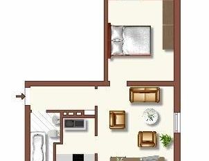 Demnächst frei! 2-Zimmer-Wohnung in Duisburg Huckingen - Photo 1