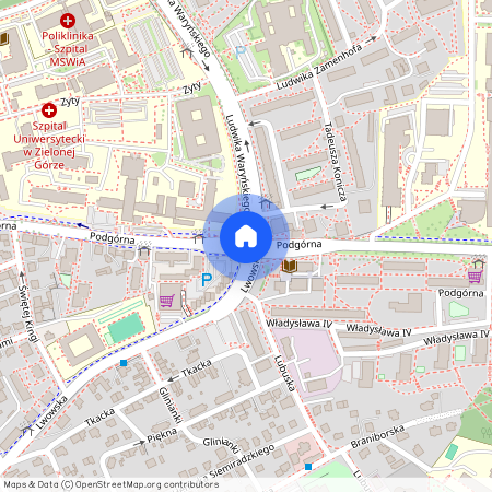 ul. Podgórna, Osiedle Braniborskie, Centrum, Zielona Góra, lubuskie