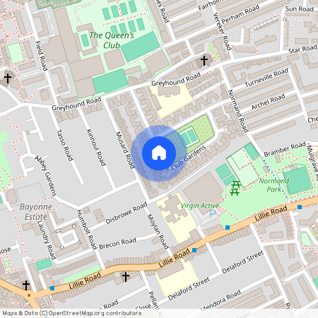 Queens Club Gardens, Barons Court, London, W14