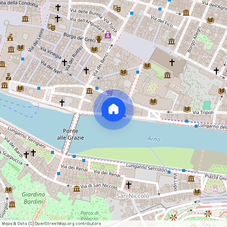 Lungarno delle Grazie, Florence, Tuscany 50122